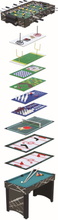 Multi spelbord 18 spel - Shuffleboard - Backgammon - Bowling & mycket mer