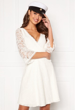 Chiara Forthi Heaven wrap lace dress White 34