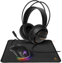 Deltaco Gaming kit 3-i-1 headset, mus & musematte