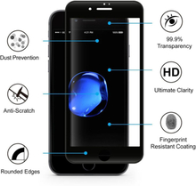Hat Prince iPhone 7 Plus Skärmskydd i Härdat Glas 0.2mm - Svart
