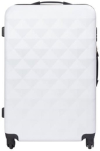 Stor kuffert - Diamant hvid hardcase kuffert - Eksklusiv rejsekuffert