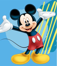 Børnetæppe - Mickey Mouse - 120x140 cm - Blødt og lækkert Fleece tæppe - Borg Living