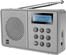 Bordradio Dual MCR 110 DAB+, FM Vækkefunktion, genopladelig Sølv