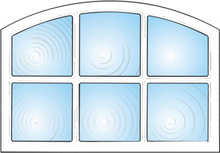 Dekorfönster Stallfönster 6-rutor Modul 8x6
