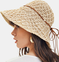 JASSY Faltbarer Strohhalm für Damen Hut Freizeiteimer für Reisen Hut Sonnenschirm Strand Hut