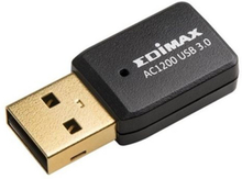 Wi-Fi-netværkskort Edimax EW-7822UTC AC1200 USB 3.0 USB Sort