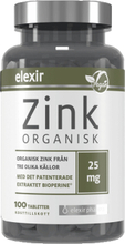 Organisk Zink 25 mg, 100 tabletter