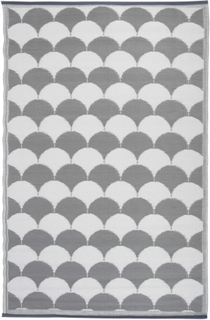 Esschert Design Utomhusmatta 180x121 cm grå och vit OC24