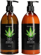 CBD - Bath and Shower - Luxe Care set - Green Tea Hemp Oil