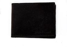 Denim Leather Wallet Black