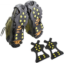 1 Pair 10 Studs Anti-Skid Ice Gripper Spike Winter Climbing Anti-Slip Snow Spikes Grips Cleats Over Shoes Covers Crampon
