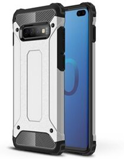 Til Samsung Galaxy S10 Plus [Armor Guard] Plast + TPU Hybrid Case Mobiltilbehør