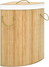 Skittentøyskurv til hjørne bambus 60 L