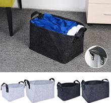 Portable Waterproof Clothes Storage Bag Large Capacity Felt Clothing Laundry Basket Foldable Toy Home Storage Bucket