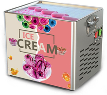 Ice Cream Machine 330W 220/110V Small Yogurt Ice Cream Machine Mini Desktop Fried Yogurt Maker Fried Ice Machine Stainless Steel