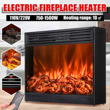 110V/220V Wall Mounted Electric Fireplace 3D Fire Household Indoor Space Heater Winter For Photography Background Backdrops