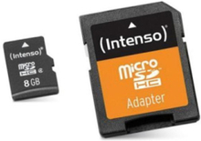 Mikro-SD-hukommelseskort med adapter INTENSO 3413460 8 GB Klasse 10