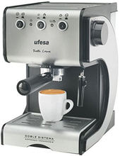 Hurtig manuel kaffemaskine UFESA CE7141 1,5 L 15 bar 1050W Sort Sølvfarvet Rustfrit stål