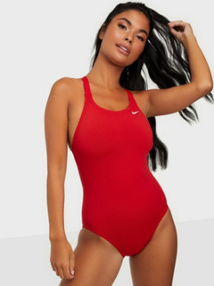 Nike Fast Back One Piece Poly Badedragter Red