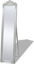 vidaXL Fristående spegel i barockstil 160x40 cm silver