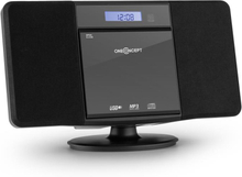 V-13 BT stereoanläggning CD MP3 USB radio väckarklocka svart väggmontering