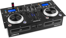 CDJ500 DJ Workstation 200W 2 CD-player BT 2 x USB-Port 2-kanal-mixer