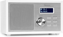 Ambient DAB+/FM radio BT 5.0 AUX-In LCdisplay väckare äggur träoptik vit