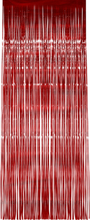 Rød Shimmer Dørforheng 244x91 cm