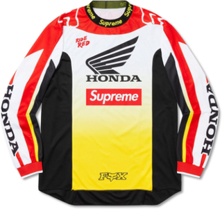 Supreme X Honda X Fox Racing Moto Jersey Top White
