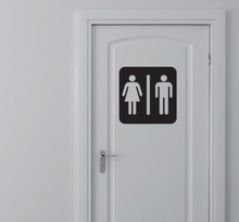 Aufkleber Toilette für Mann und Frau
