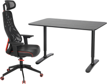 IKEA BEKANT / MATCHSPEL Schreibtisch und Stuhl schwarz