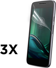 3-pk ultra-klar LCD skjermbeskytter for Motorola Moto G4 Play