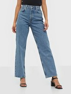 Selected Femme Slfkate Hw Straight Rail Blue Jeans