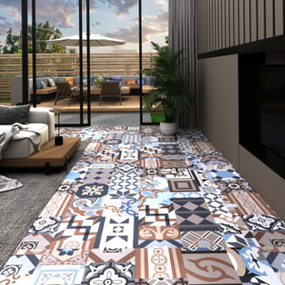 vidaXL Självhäftande golvplankor 20 st PVC 1,86 m² mono-mönster