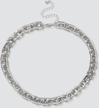 Silver Square Link Chain Necklace