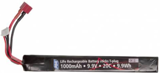 Batteri - Li-Fe 9.9V 1000mah - Stick med T-Plugg