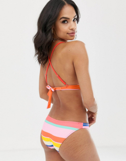 Accessorize bikini bottom in multi stripe