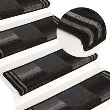 Selvklebende trappematter 15 stk 65x25 cm sort og grå