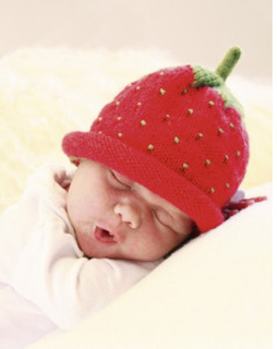 Sweet strawberry by DROPS Design - Baby Mössa Stick-mönster strl. 1/3