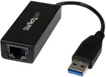 StarTech.com USB 3.0 to Gigabit Ethernet Adapter - 10/100/1000 NIC Network Adapter - USB 3.0 Laptop to RJ45 LAN (USB31000S) - Netværksadapter - USB 3