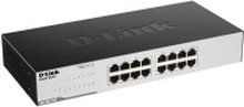 D-Link GO-SW-16G - Switch - ikke administreret - 16 x 10/100/1000 - desktop