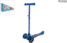 Street Rider 3-hjuls scooter med justerbart styre Abec 7 blå