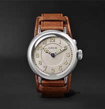 Big Crown 1917 Limited Edition Automatic 40mm Stainless Steel And Leather Watch - Silver