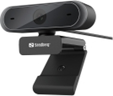 Sandberg USB Webcam Pro - Full HD - 1920 x 1080 - indbygget stereomikrofon - USB 2.0