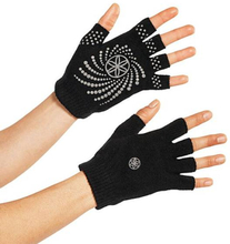 Gaiam Black Grippy Yoga Gloves - yogahansker