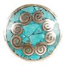 Noosa Chunk Chakra turquoise brass with turquoise