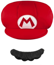 Super Mario kostyme - hatt og bart