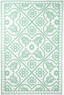 Esschert Design Utomhusmatta 182x122 cm kakel grön och vit