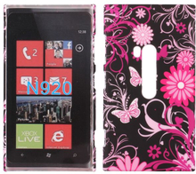Valentine (Rosa Sommerfugler) Nokia Lumia 920 Deksel