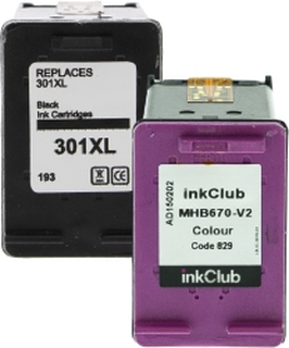 inkClub Multipakke blækpatroner - erstatter HP 301XL - sort og farve